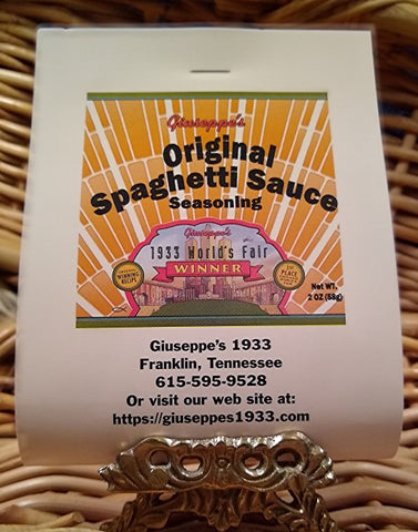 Original Spaghetti Sauce "The World's Fair Winner"